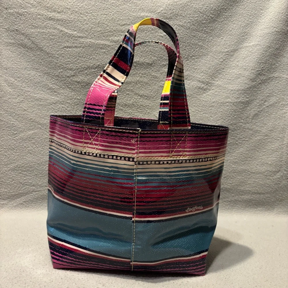 Consuela Thelma Colorful Striped Mini Tote Bag - Picture 2 of 7